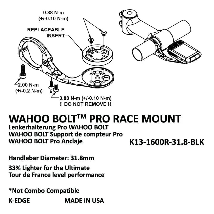 K-Edge Wahoo Race Mount 31.8mm