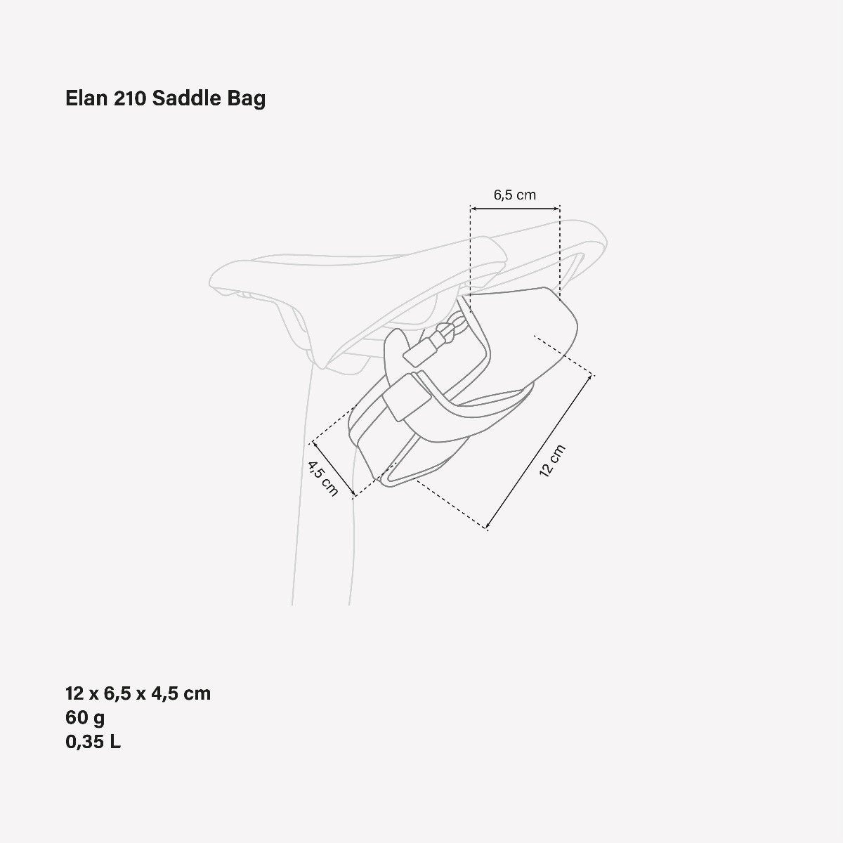 Scicon Elan 210 Saddle Bag-Strap Mount