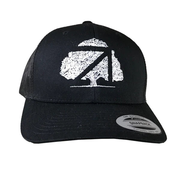 Okes Cap Trucker Black/White Tree