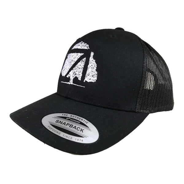 Okes Cap Trucker Black/White Tree